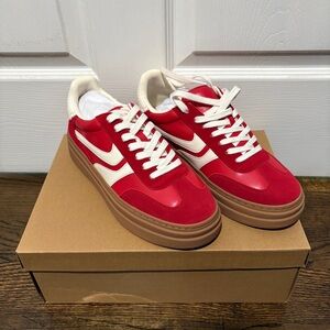Steve Madden Red and White Sneakers